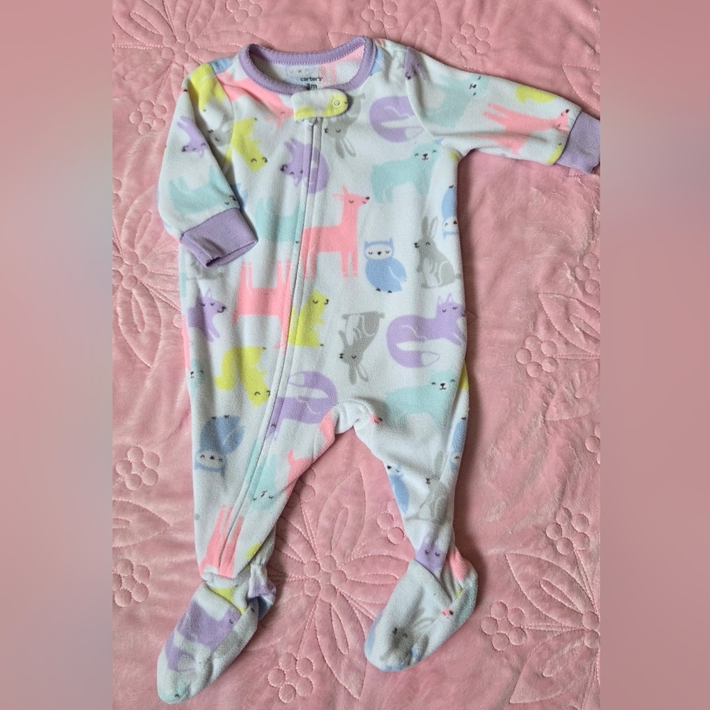 Carter's Pastel Animal Print Footie